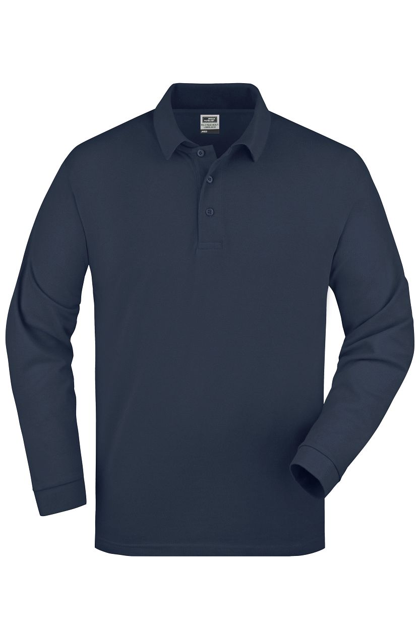 Polo-Piqué Long-Sleeved "JN022" in Navy, Größe 2XL - Daiber