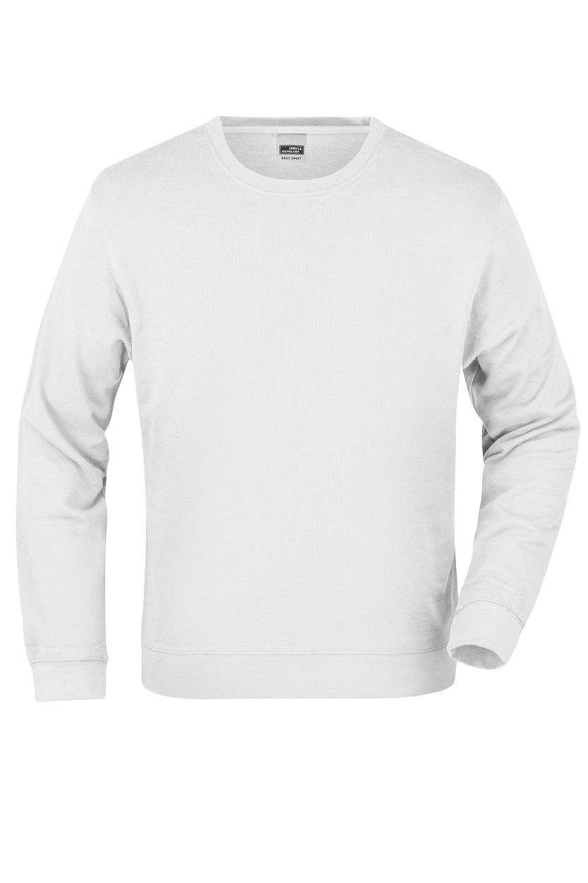 Basic Sweat "JN057" in White, Größe 3XL - Daiber