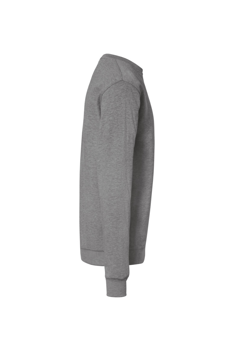 HAKRO 570 Sweatshirt Bio-Baumwolle GOTS in Grau meliert, Größe 6XL