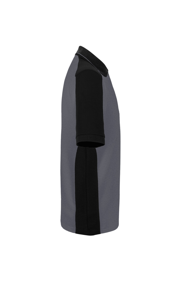 HAKRO 539 Poloshirt Contrast MIKRALINAR® ECO in Anthrazit/Schwarz, Größe 6XL