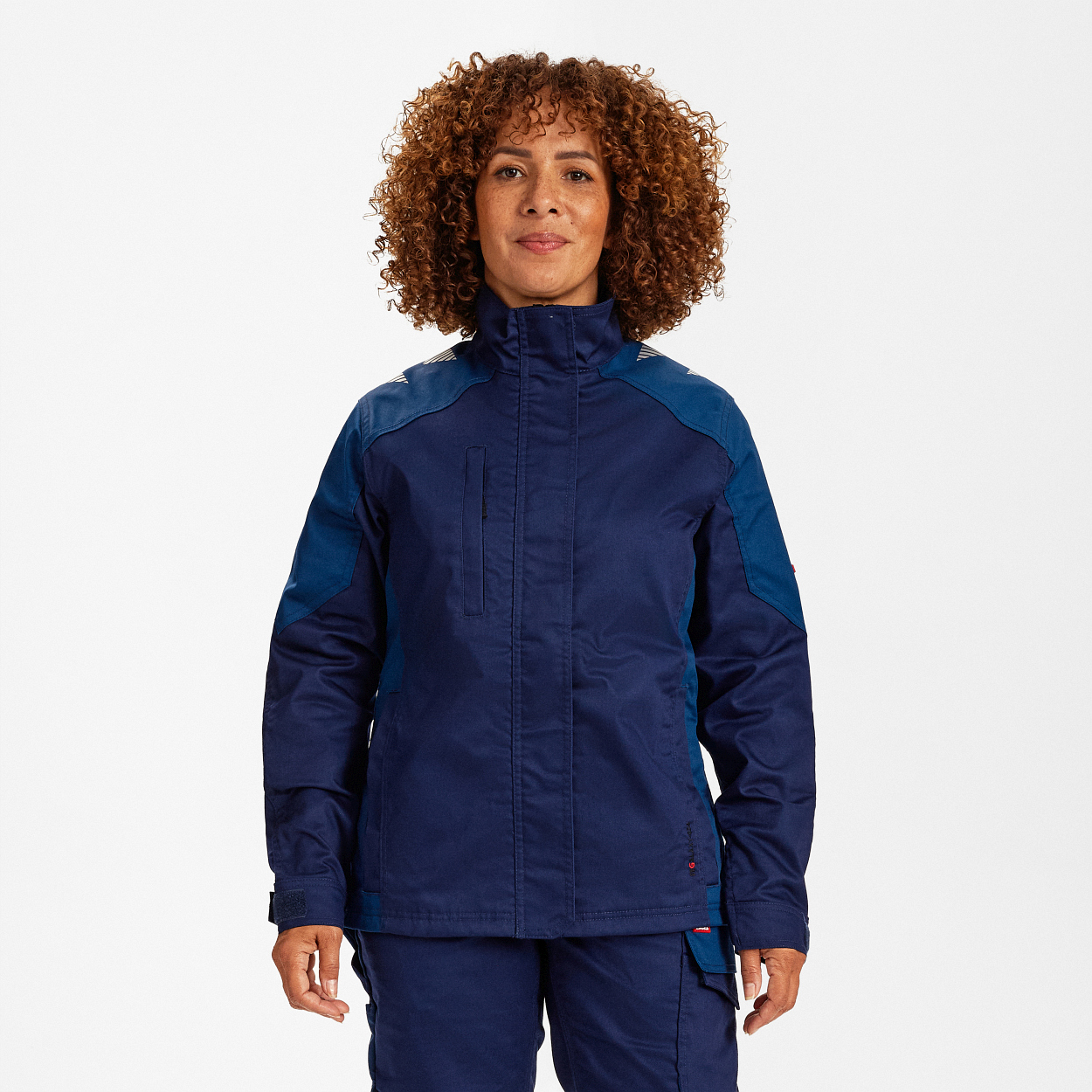 Galaxy Damen Arbeitsjacke mit Stretch in Blue Ink/Dark Petrol, Größe XS