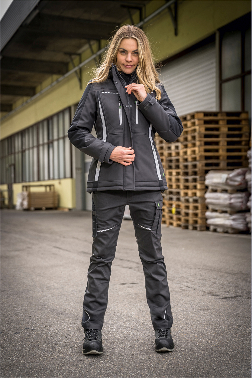 Bundhose ohne Knietaschen FLXDHO28 Flex Line in Anthrazit/Schwarz, Gr. 36 von Leibwächter