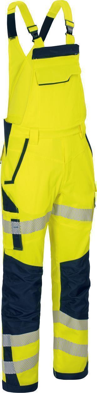 Latzhose Flex-HiVis leuchtgelb-marine in Gr. 98 von Vizwell