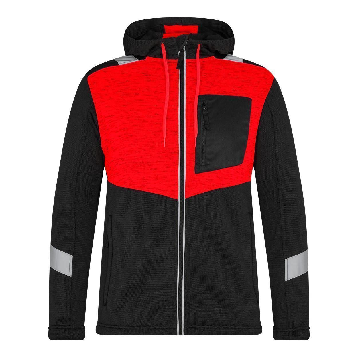 ENGEL Cargo 8870-256 Strickcardigan in Schwarz/Rot, Größe XS