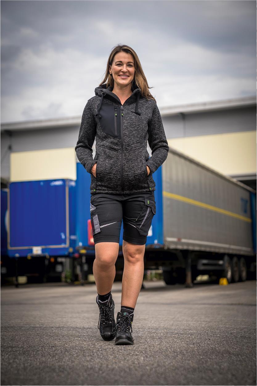 Damen Shorts Flex Line Schwarz/Grau FLXDK, Gr. 52 von Leibwächter