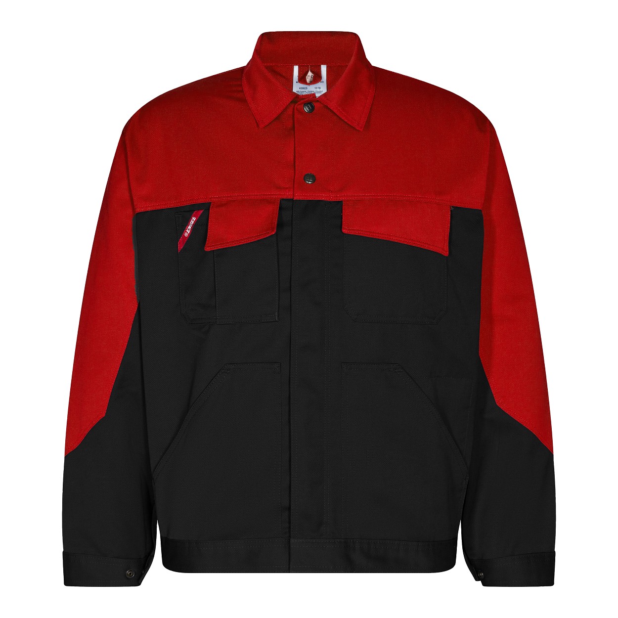 ENGEL Enterprise Jacke in Schwarz/Rot, Größe XL