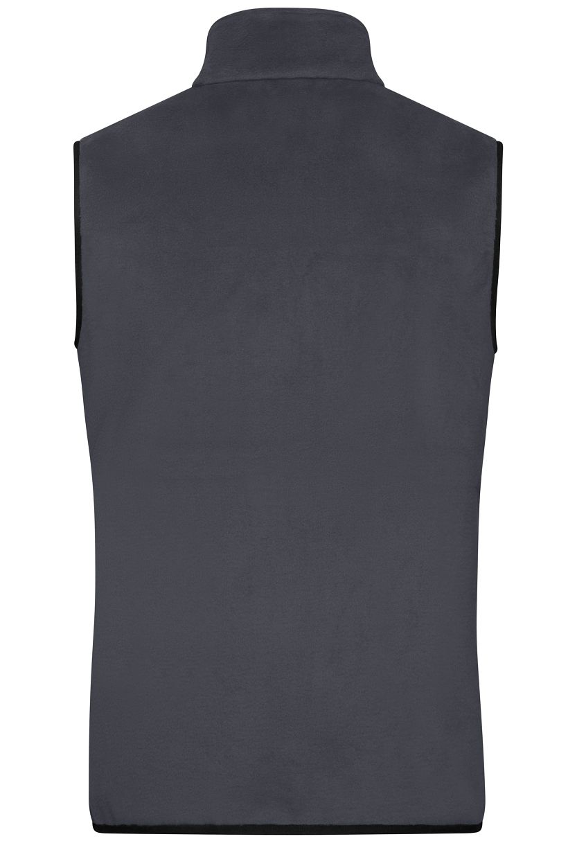 Men's Fleece Vest GRS "JN1310" in Carbon/Black, Größe 3XL - Daiber