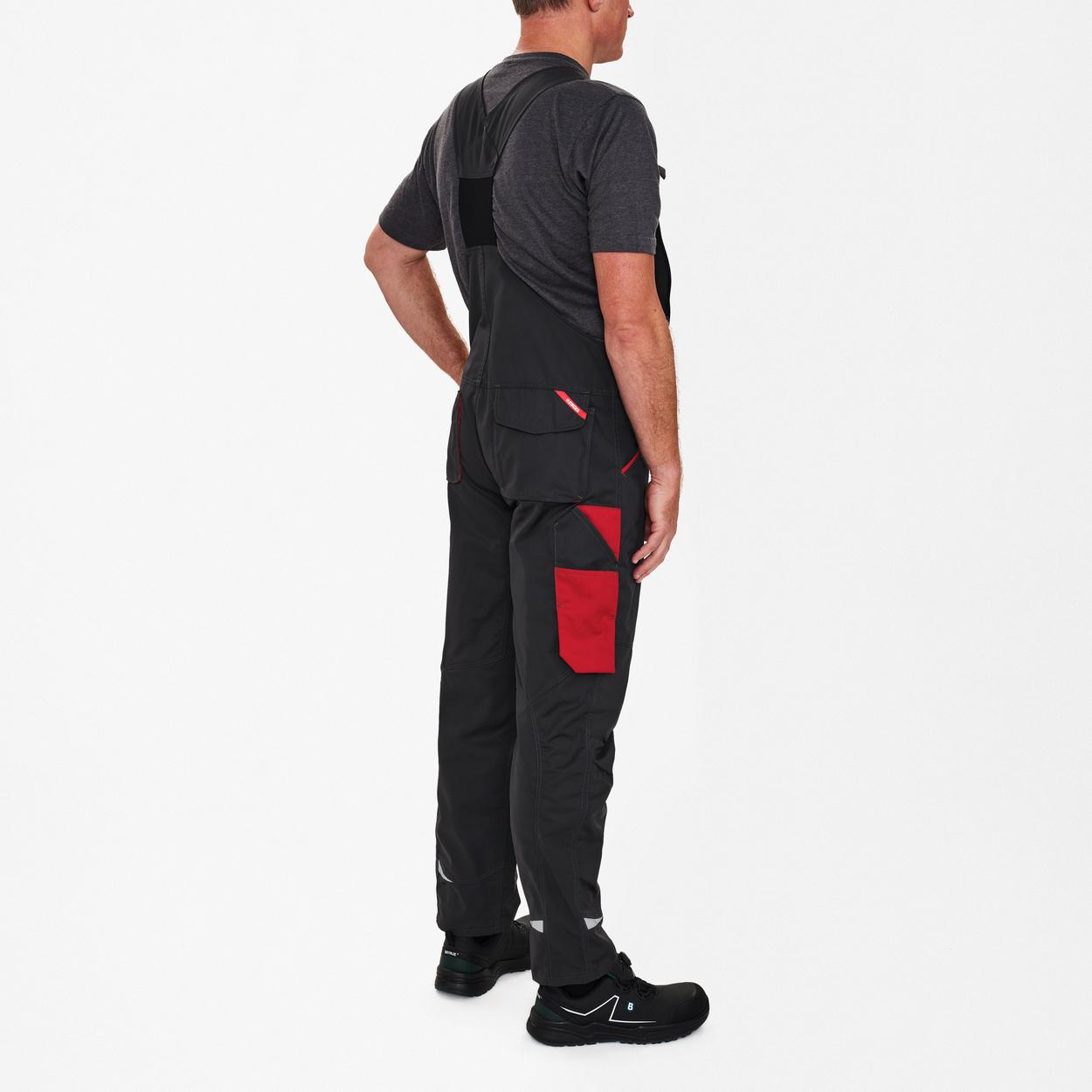 ENGEL Galaxy Light Latzhose in Anthrazit Grau/Tomato Red, Größe 106