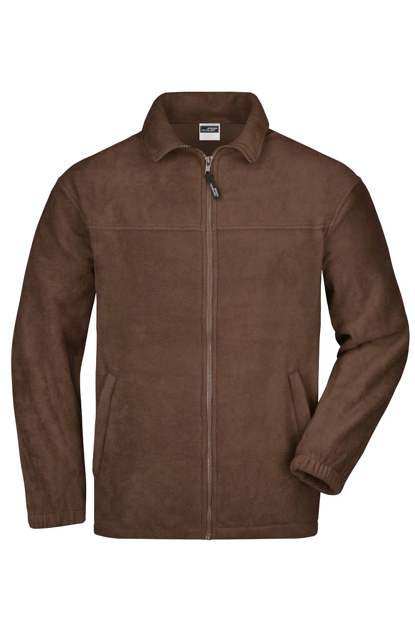 Full-Zip Fleece "JN044" in Brown, Größe 4XL - Daiber