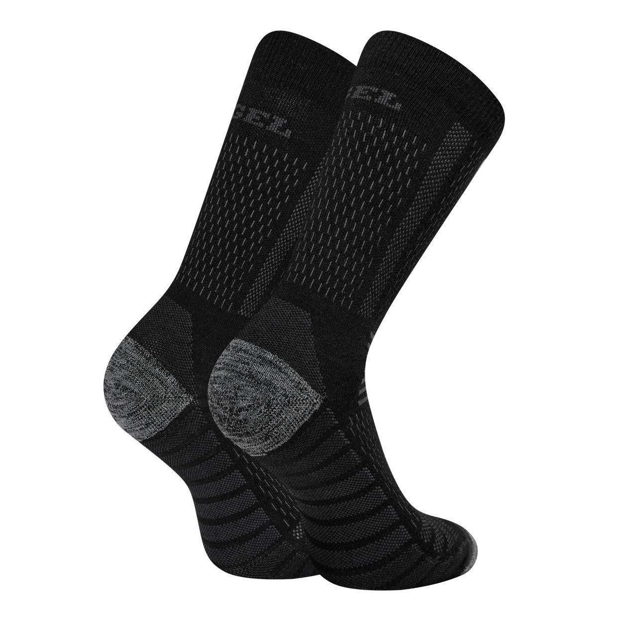 ENGEL Arbeitssocken 9107-6 mit Merinowolle 1er- Pack in Schwarz/Anthrazit Grau, Größe 47/48