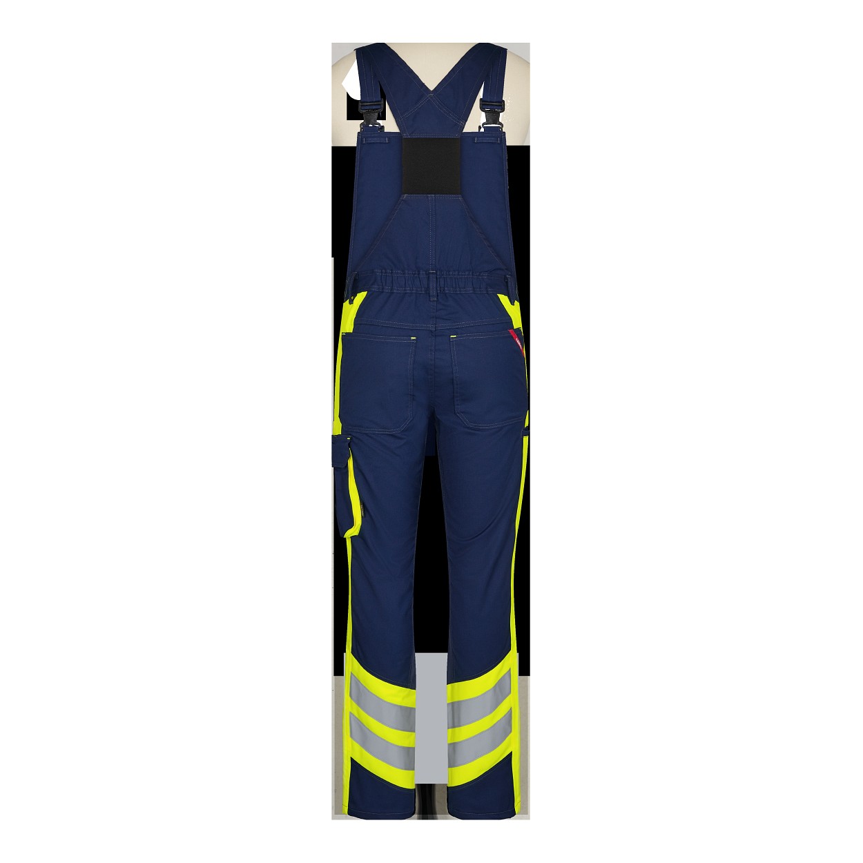 ENGEL Cargo Latzhose in Blue Ink/Gelb, Größe 106