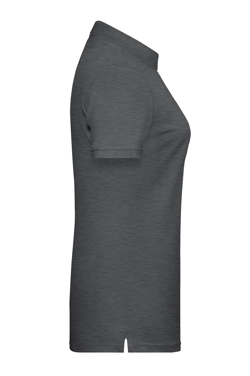 Ladies' Basic Polo OCS Standard "8009" in Black-Heather, Größe 2XL - Daiber