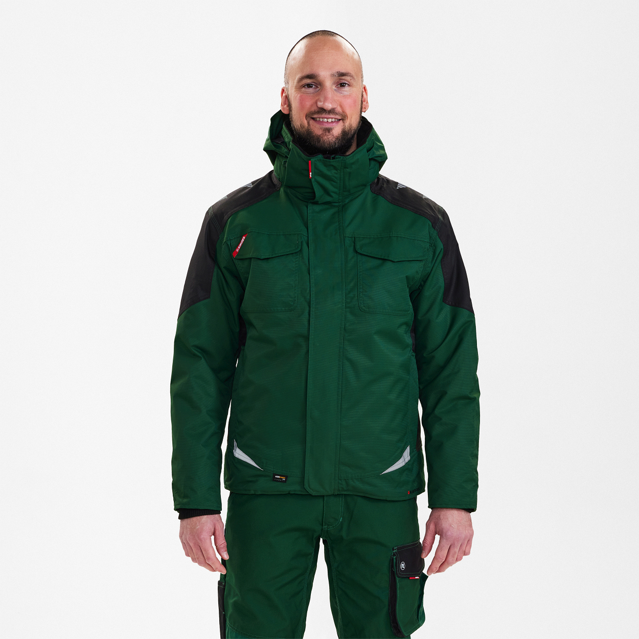 Galaxy Winterjacke in Grün/Schwarz, Größe XS