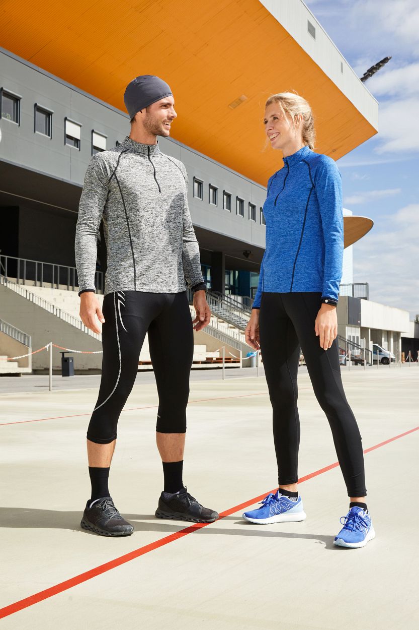 Men's Sports Shirt Long-Sleeved "JN498" in White/Silver, Größe 2XL - Daiber