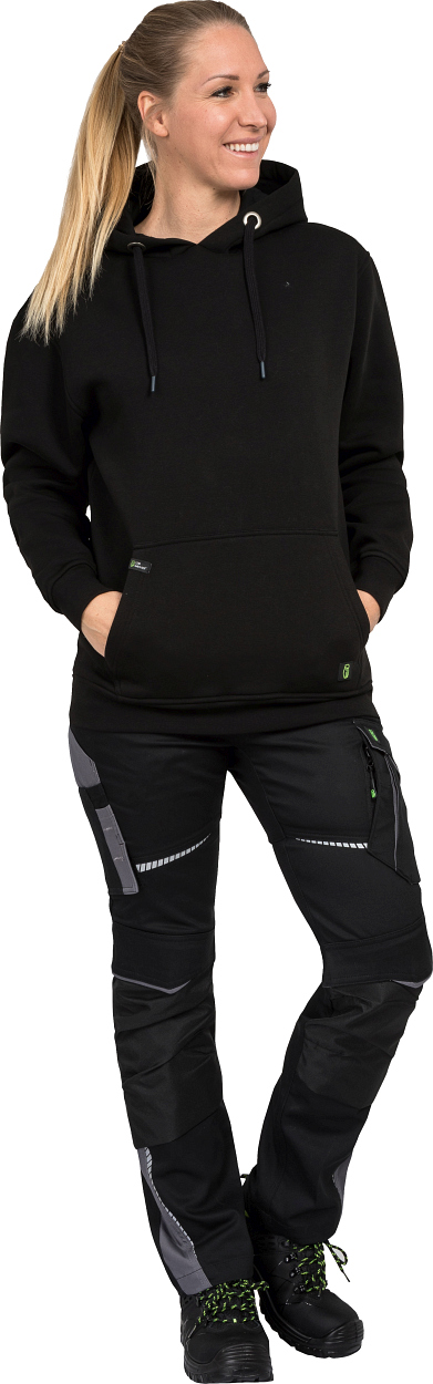 Hoodie "Toni" Flex Line Schwarz FLEXQ, Gr. 2XL von Leibwächter