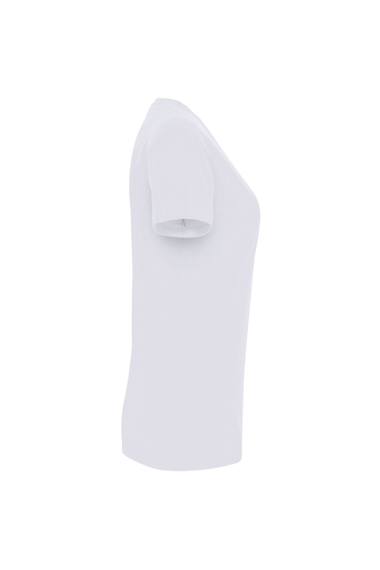 HAKRO 181 Damen V-Shirt MIKRALINAR® in Weiß, Größe 6XL