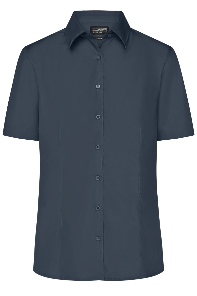 JN643 Damen Business Shirt Short-Sleeved in Carbon, Größe 2XL von James & Nicholson