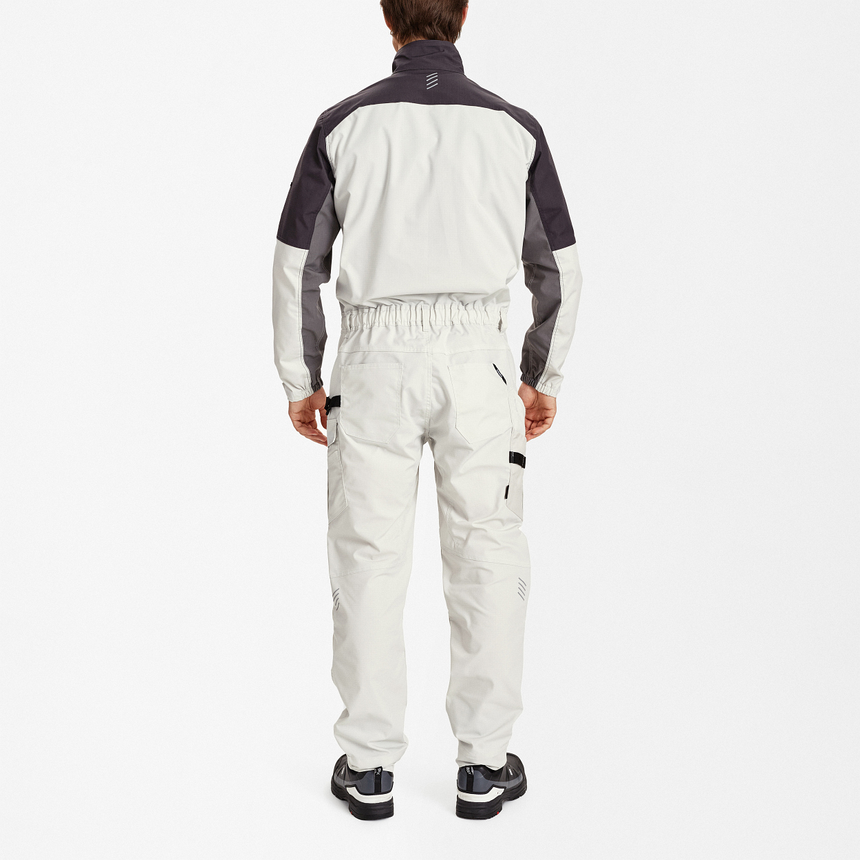 ENGEL Entire Overall mit Stretch in Bone White / Anthracite Grey, Größe XS