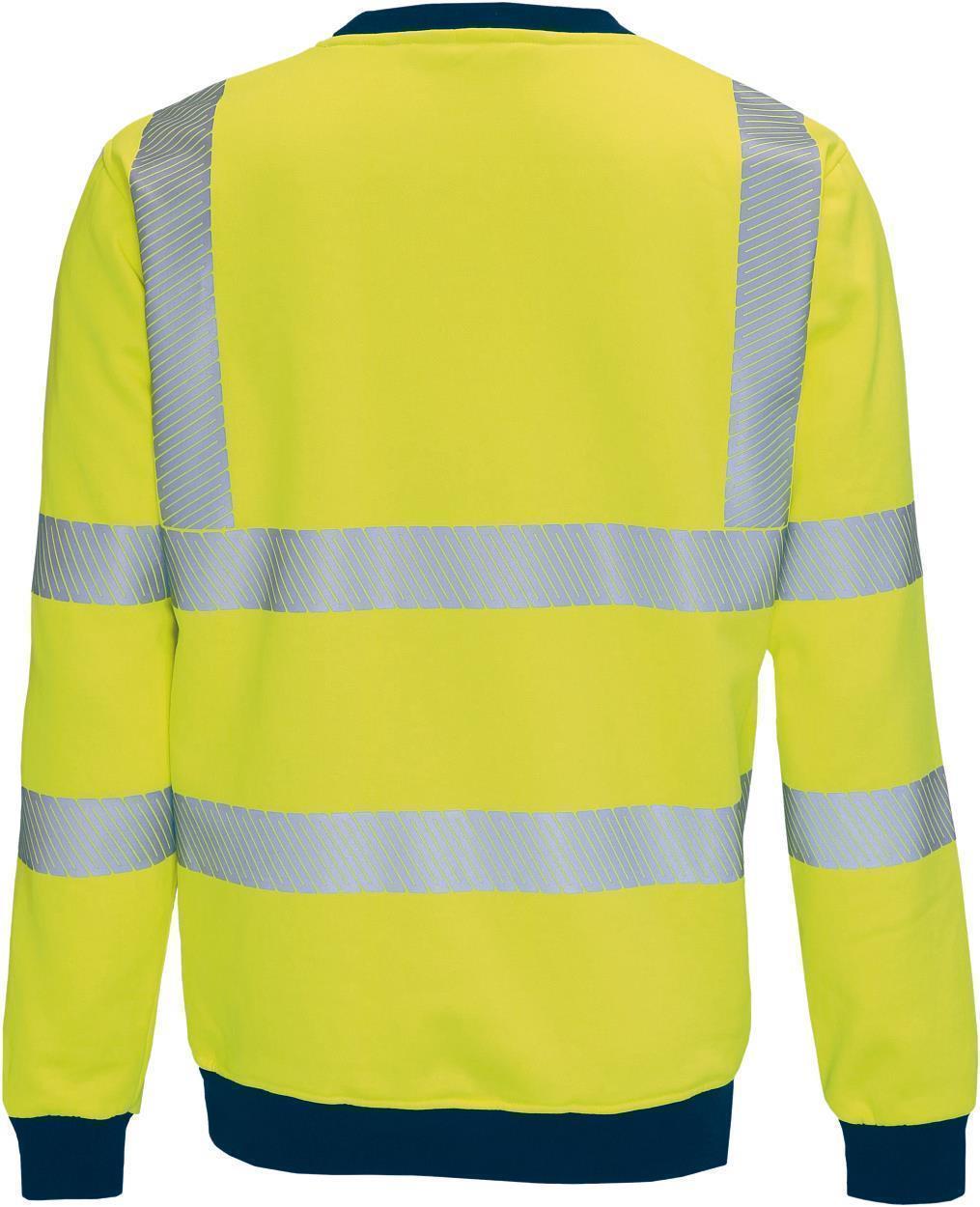 Sweatshirt leuchtgelb-marine in Gr. XXL von Vizwell