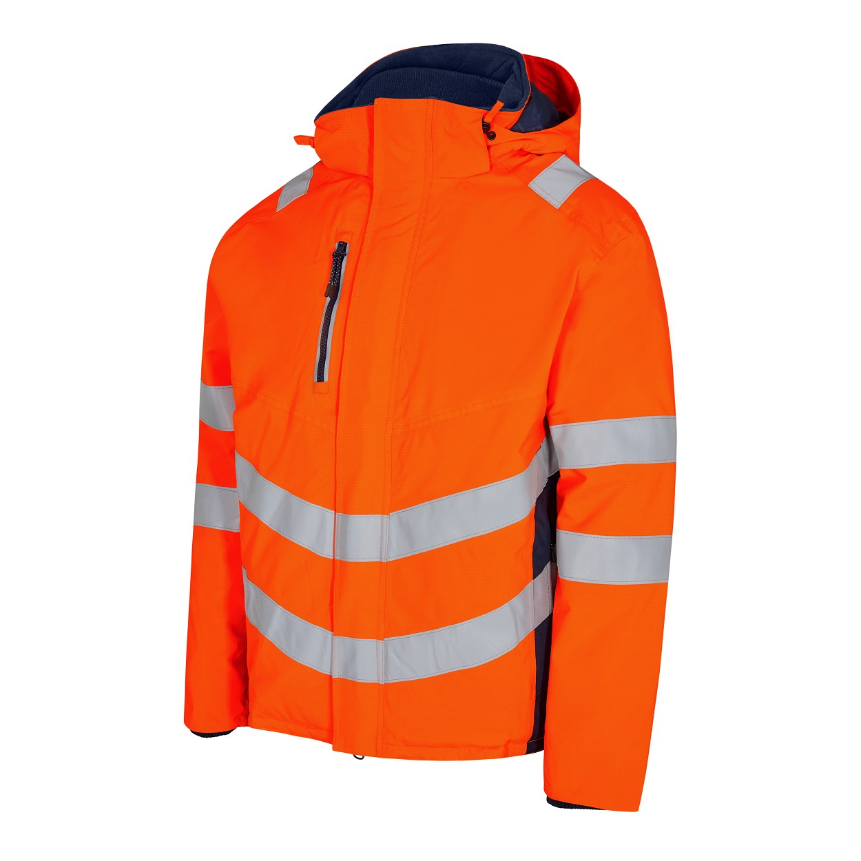 ENGEL Safety Winterjacke in Orange/Blue ink, Größe XS