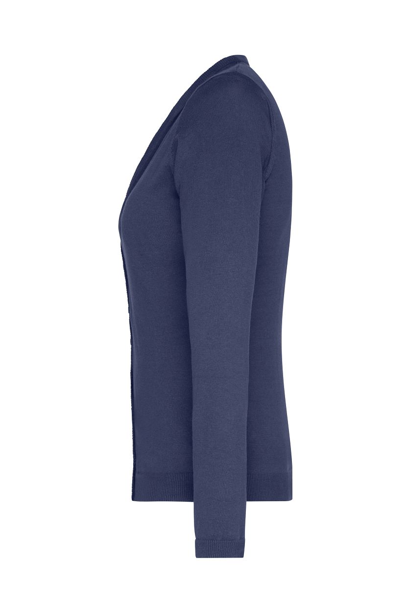 Ladies' V-Neck Cardigan "JN660" in Navy, Größe 2XL - Daiber