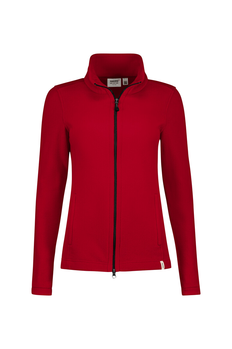 HAKRO 246 Damen Fleecejacke ECO GRS in Rot, Größe 6XL