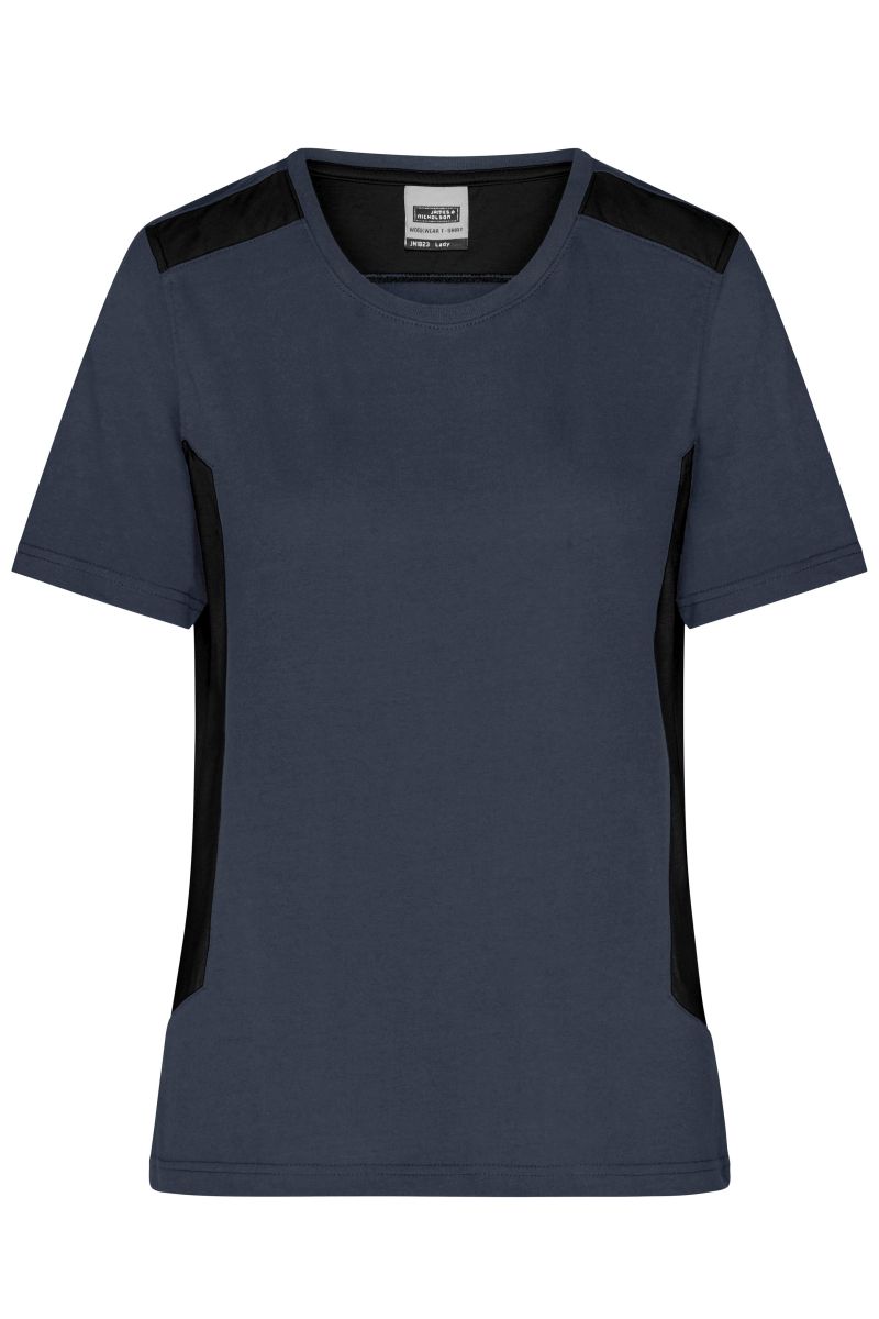 JN1823 Damen Workwear T-Shirt - STRONG - in Carbon / Black, Größe 2XL von James & Nicholson