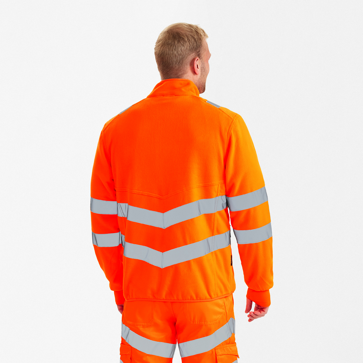 Safety Fleecejacke in Hi-vis Orange, Größe XS