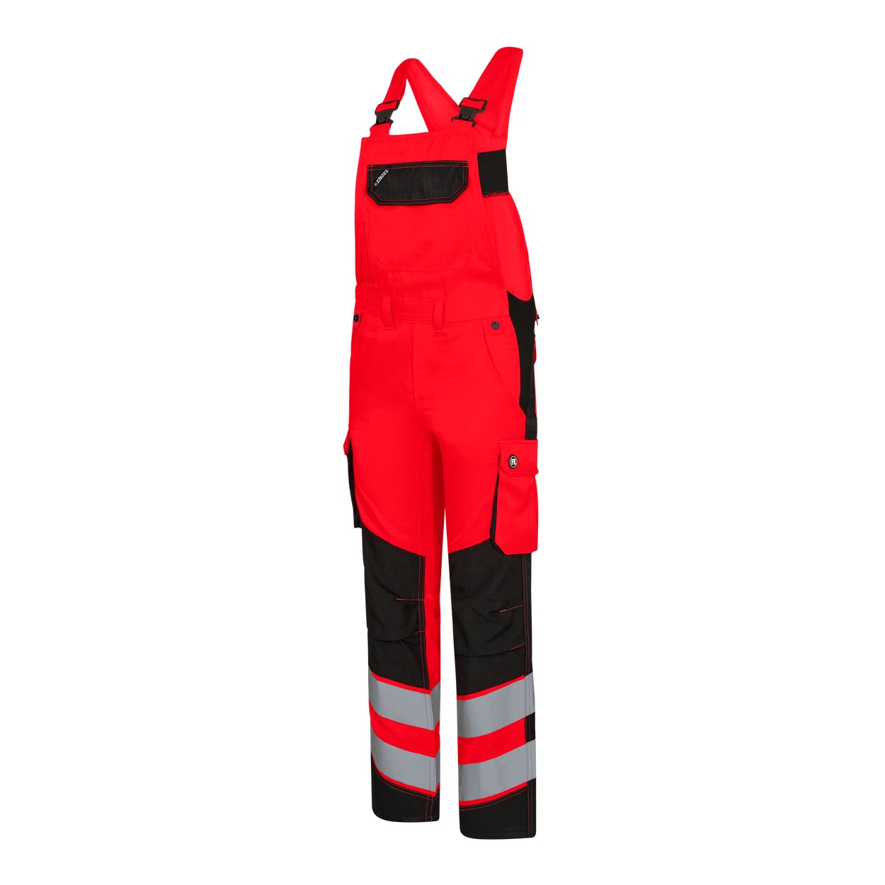 ENGEL Safety Light Damen Latzhose in Rot/Schwarz, Größe 48