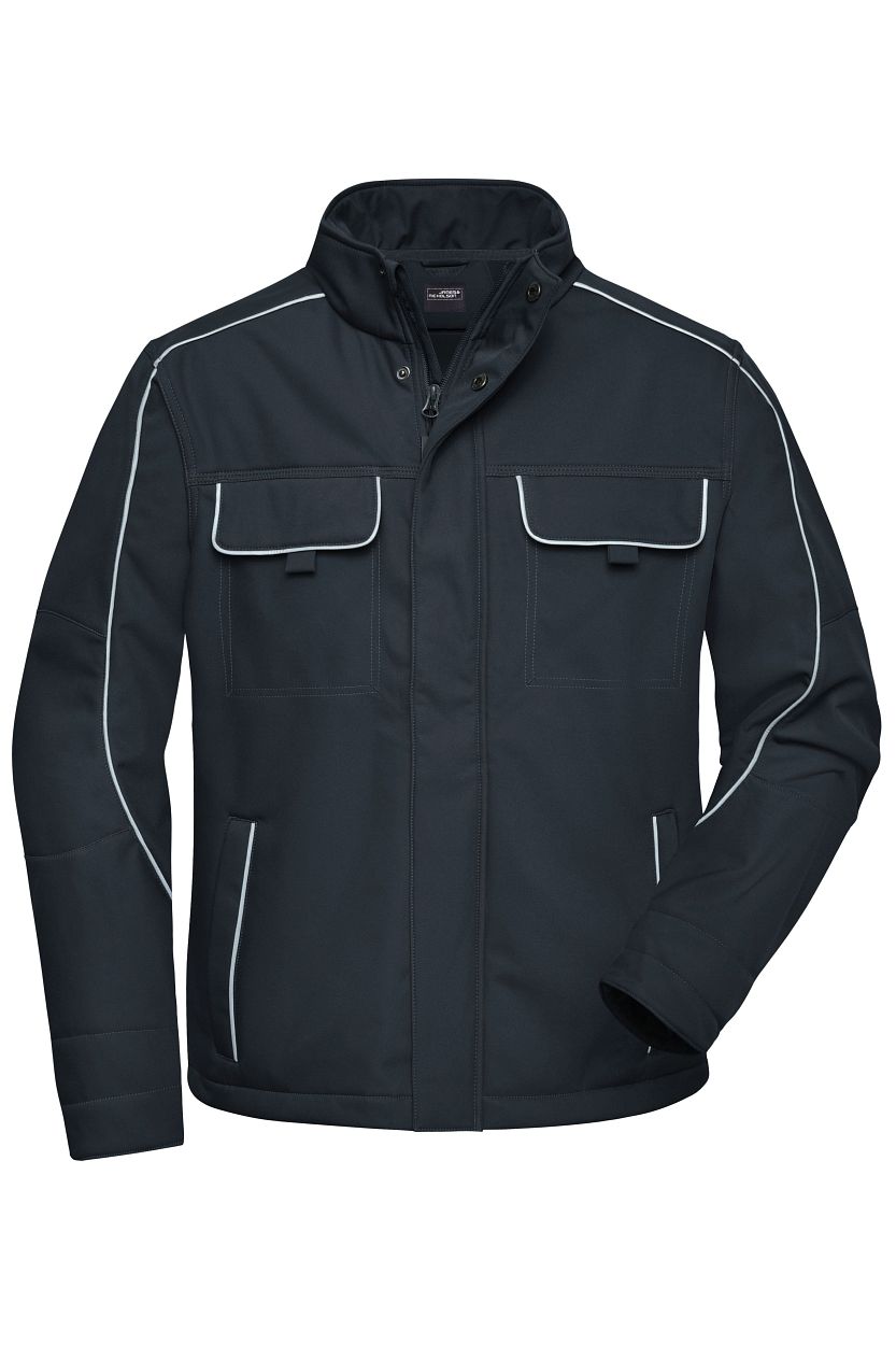 Workwear Softshell Jacket - SOLID - "JN884" in Carbon, Größe 6XL - Daiber