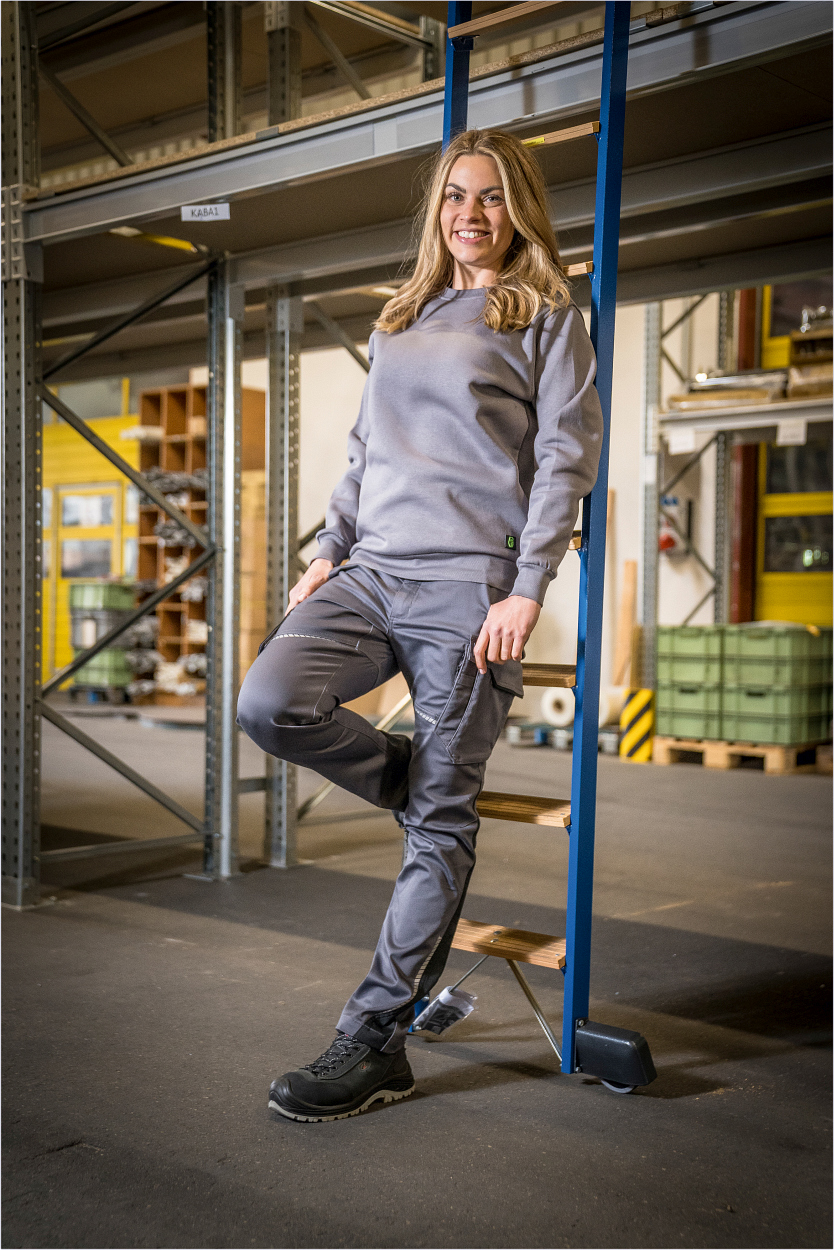 Rundhals-Sweater "Alex" Classic Line Grau LWSR, Gr. 2XL von Leibwächter