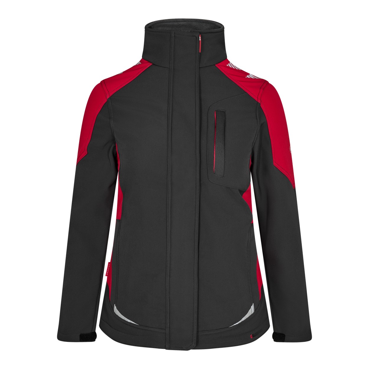 ENGEL Galaxy Damen Softshelljacke in Anthrazit Grau/Tomato Red, Größe XS