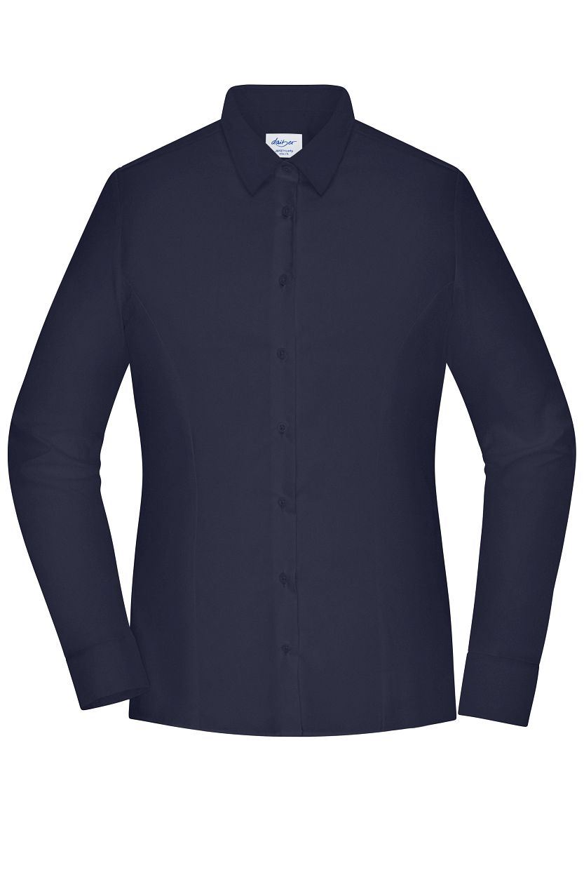 Ladies' Shirt - SLIM FIT - "JN1371" in Navy, Größe 2XL - Daiber