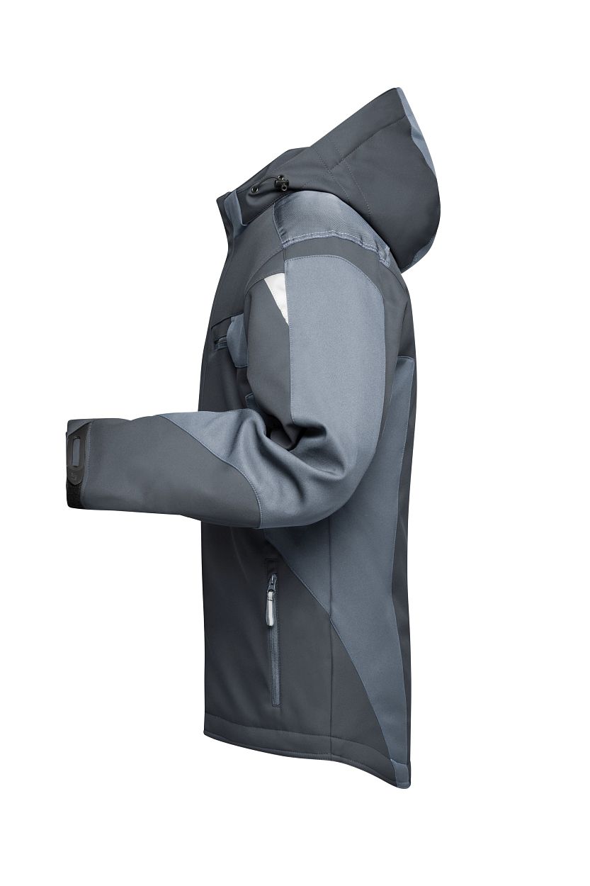 Craftsmen Softshell Jacket - STRONG - "JN824" in Black/Carbon, Größe 6XL - Daiber