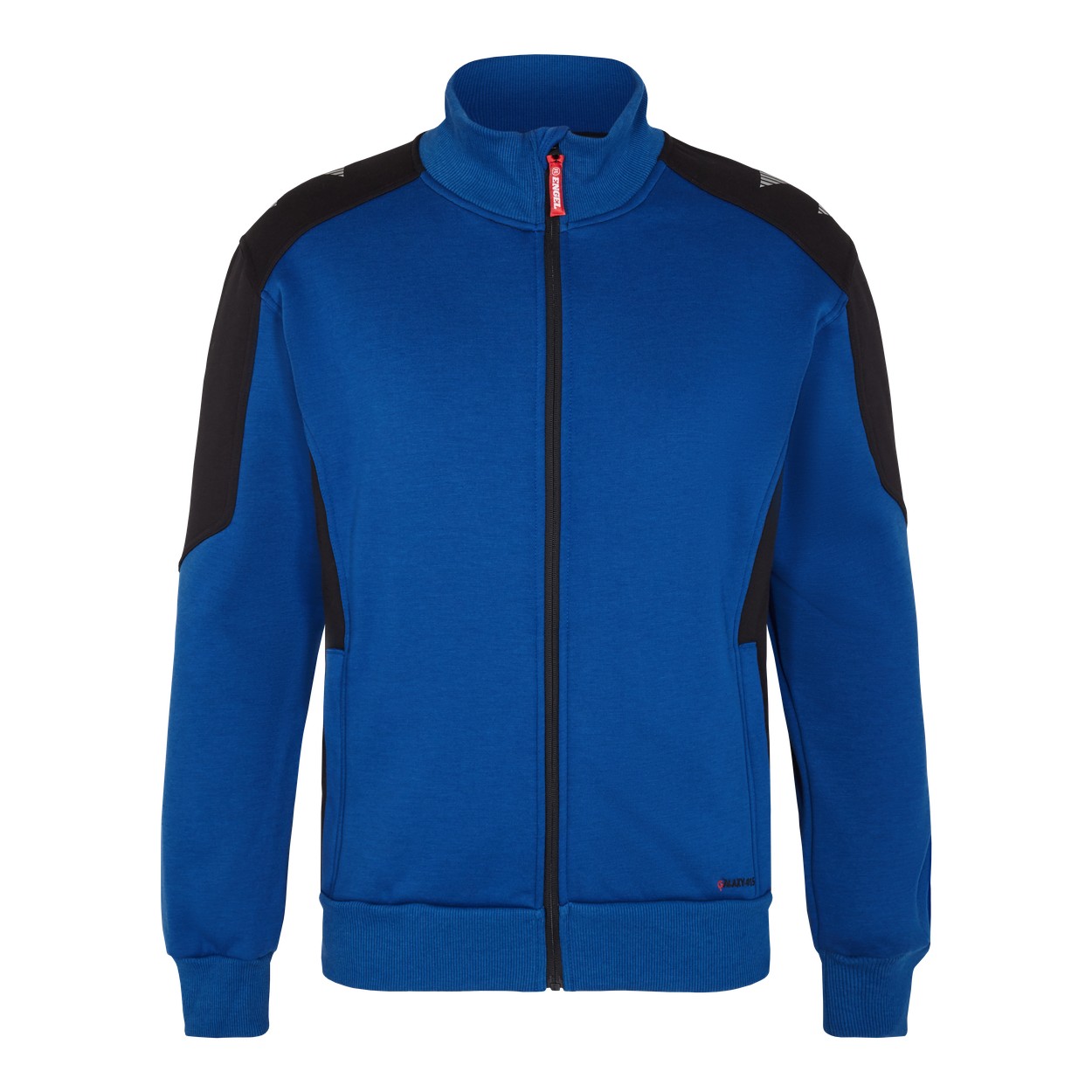 ENGEL Galaxy Sweatcardigan mit Kragen in Surfer Blue/Schwarz, Größe XS