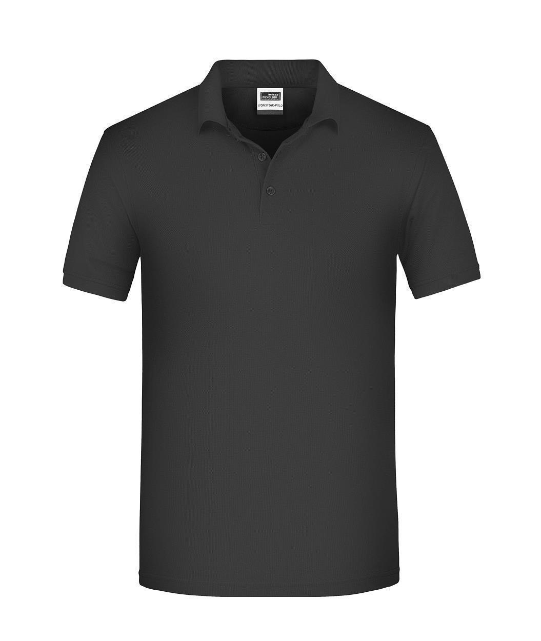 Men's ORGANIC Workwear Polo OCS Blended "JN874" in Black, Größe 6XL - Daiber