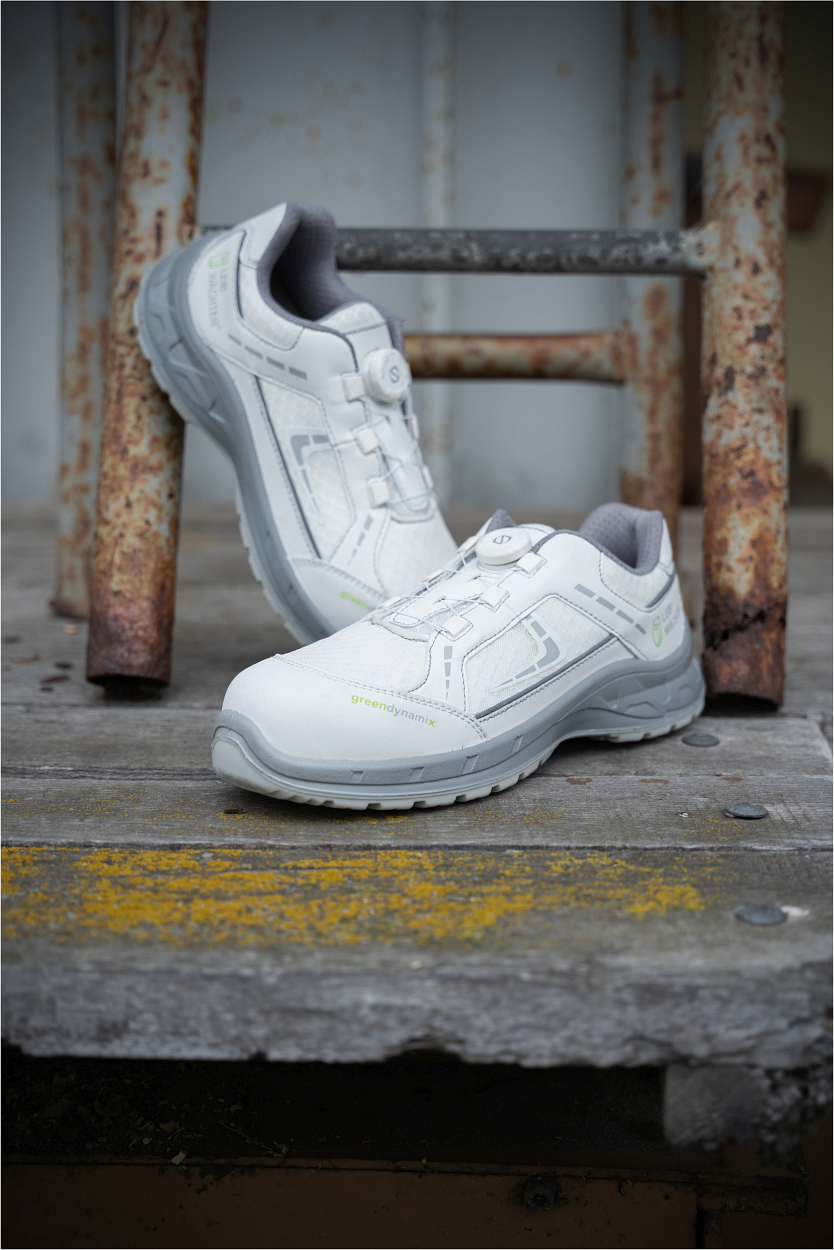 Halbschuh L3595 Lyon in Weiß/Grau, Gr. 47 von Leibwächter