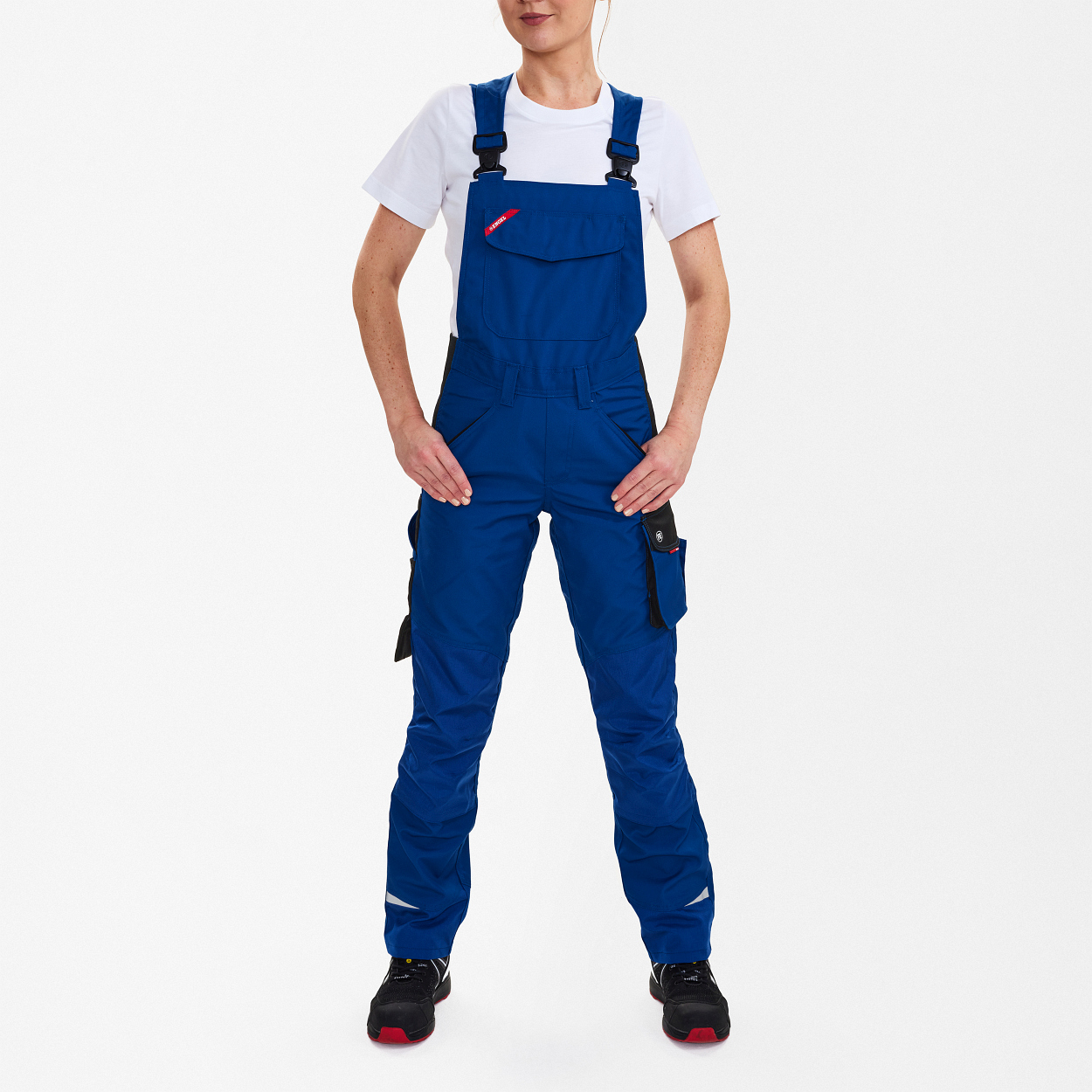 ENGEL Galaxy Damen Latzhose in Surfer Blue/Schwarz, Größe 48