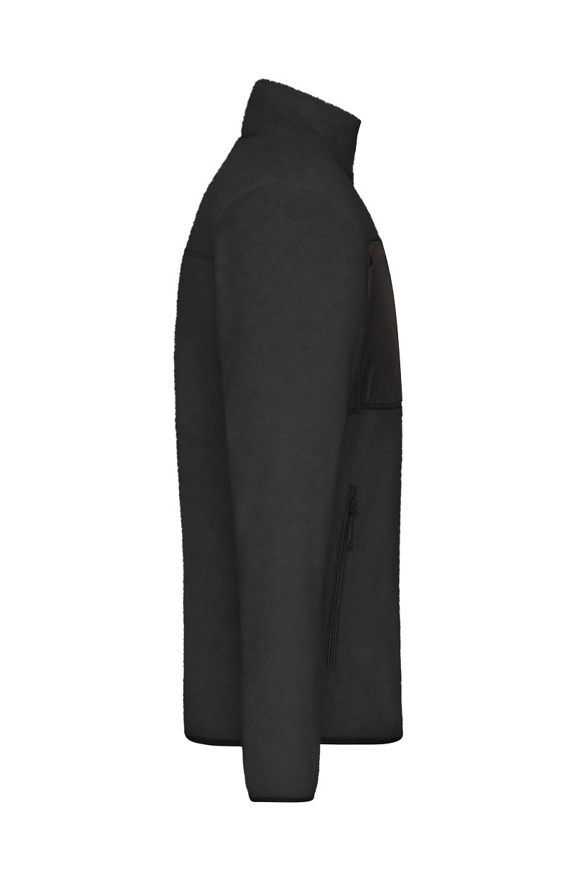 Men's Fleece Jacket GRS "JN1312" in Black/Black, Größe 3XL - Daiber