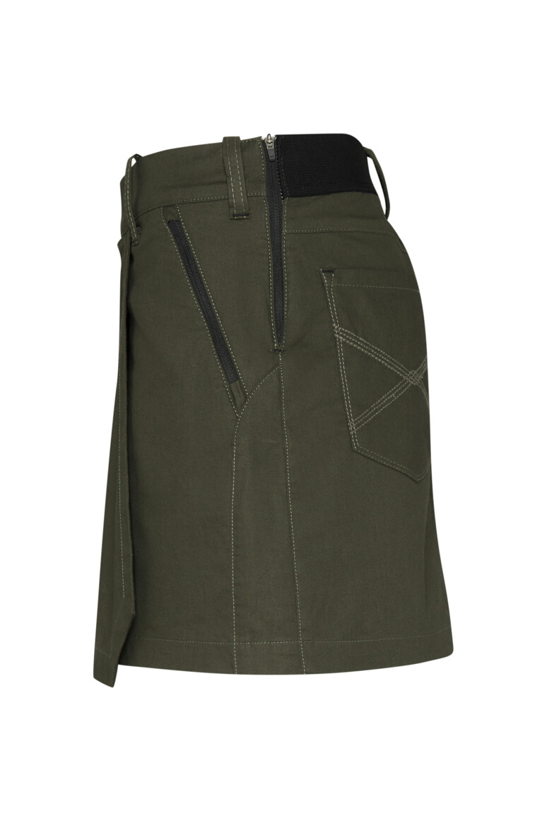 HAKRO 712 DAMEN PERFORMANCESKORT X-STRETCH in Olive, Größe 3XL
