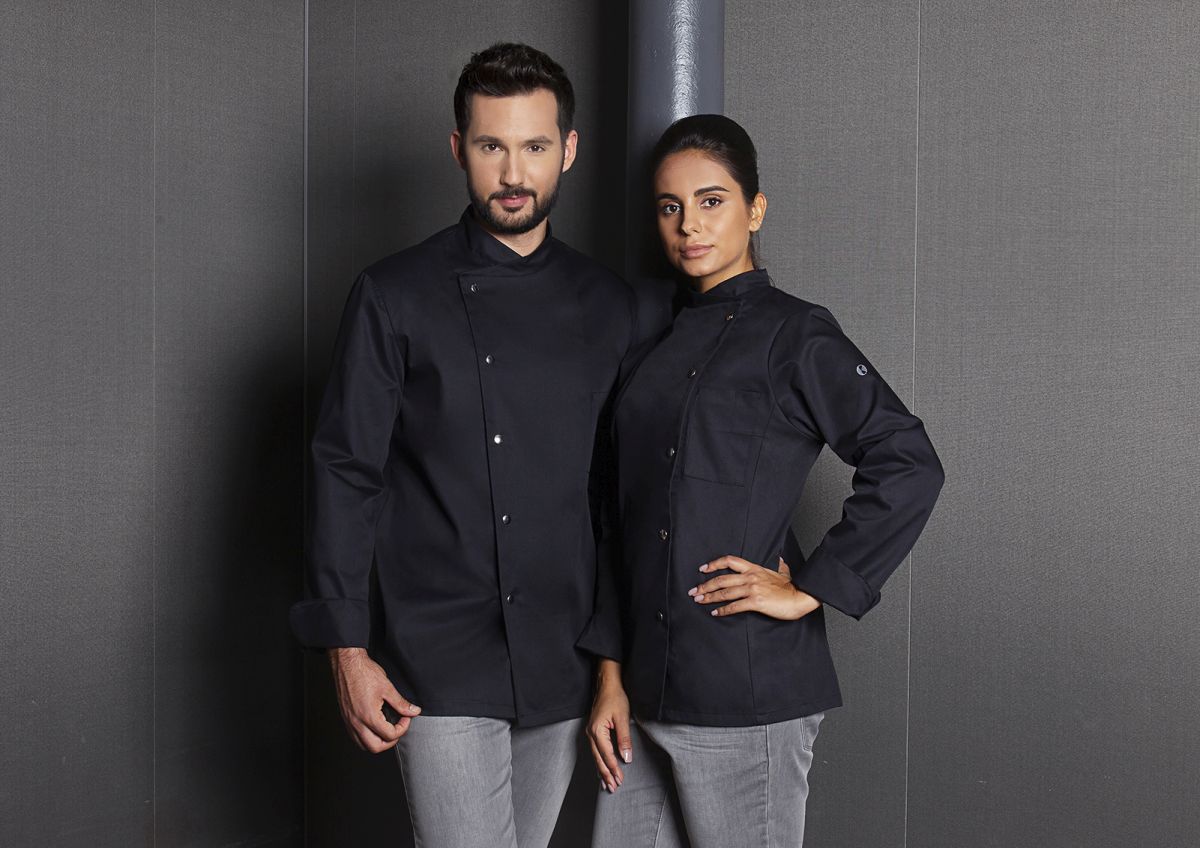 Kochjacke Lars Größe 74 in Schwarz von Karlowsky