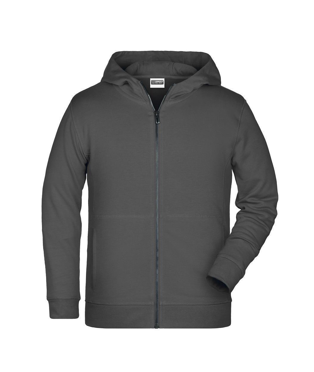 Children's Zip Hoody OCS Blended & RCS "8026K" in Graphite, Größe 2XL - Daiber