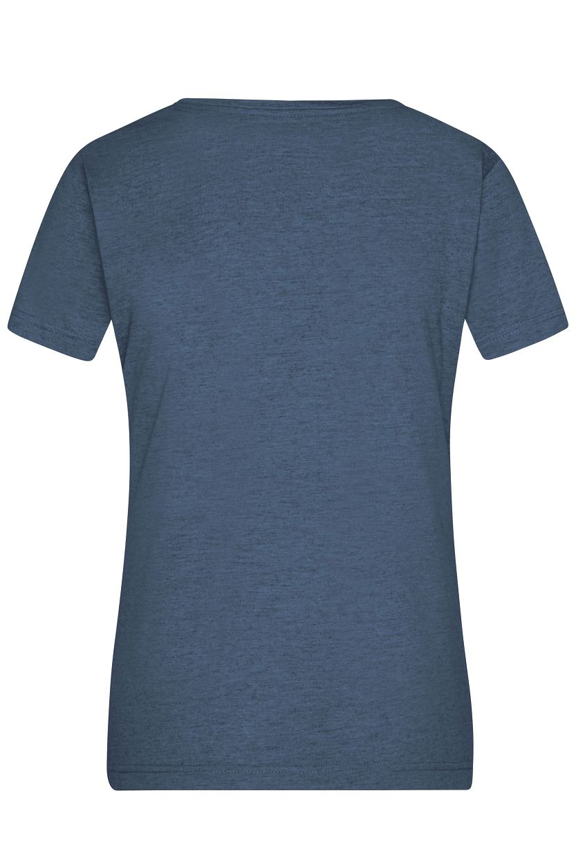 Ladies' Heather T-Shirt "JN973" in Blue-Melange, Größe 2XL - Daiber