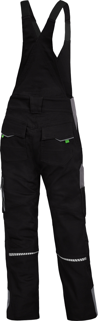 Kinder-Latzhose Flex Line Schwarz/Grau FLXKL, Gr. 158/164 von Leibwächter