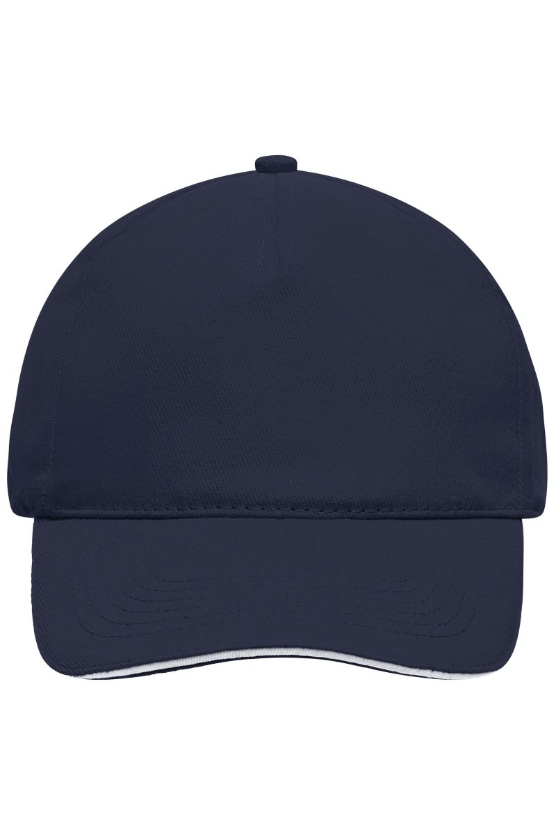 5 Panel Sandwich Cap in Navy / White, Größe one size von myrtle beach 5 Panel Sandwich Cap in Navy / White, Größe one size von myrtle beach