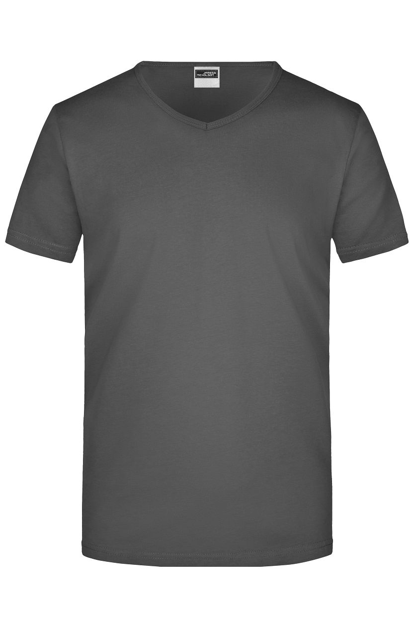 Men's Slim Fit V-T "JN912" in Graphite, Größe 2XL - Daiber