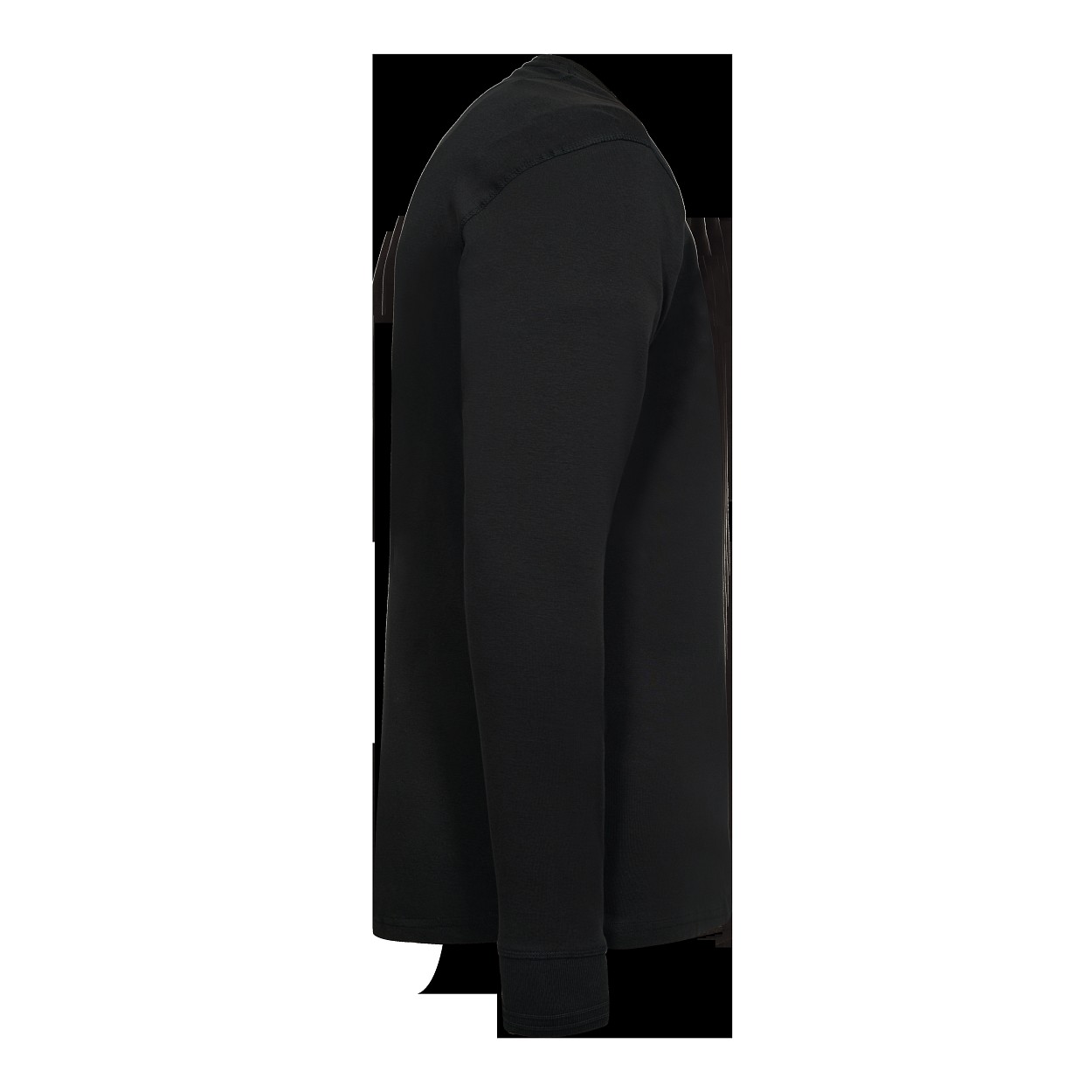 ENGEL Extend Grandad langarm-Shirt in Schwarz, Größe XS