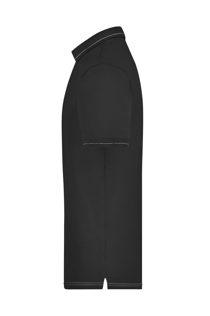 Men's Elastic Polo "JN569" in Black/White, Größe 3XL - Daiber