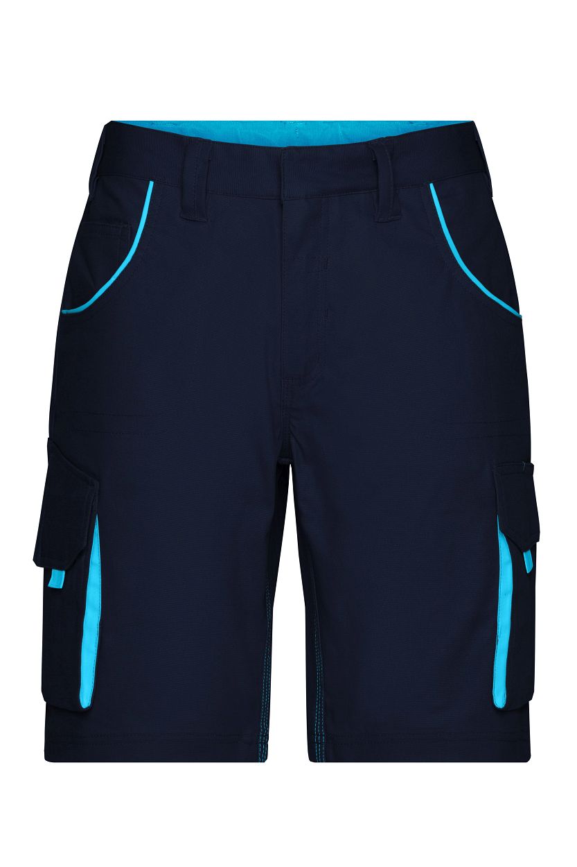 Workwear Bermudas - COLOR - "JN872" in Navy/Turquoise, Größe 62 - Daiber
