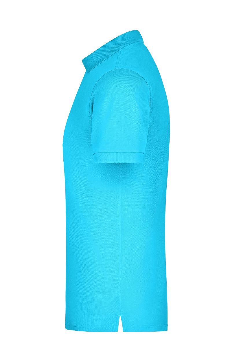 Men's Elastic Polo Piqué "JN710" in Turquoise, Größe 3XL - Daiber